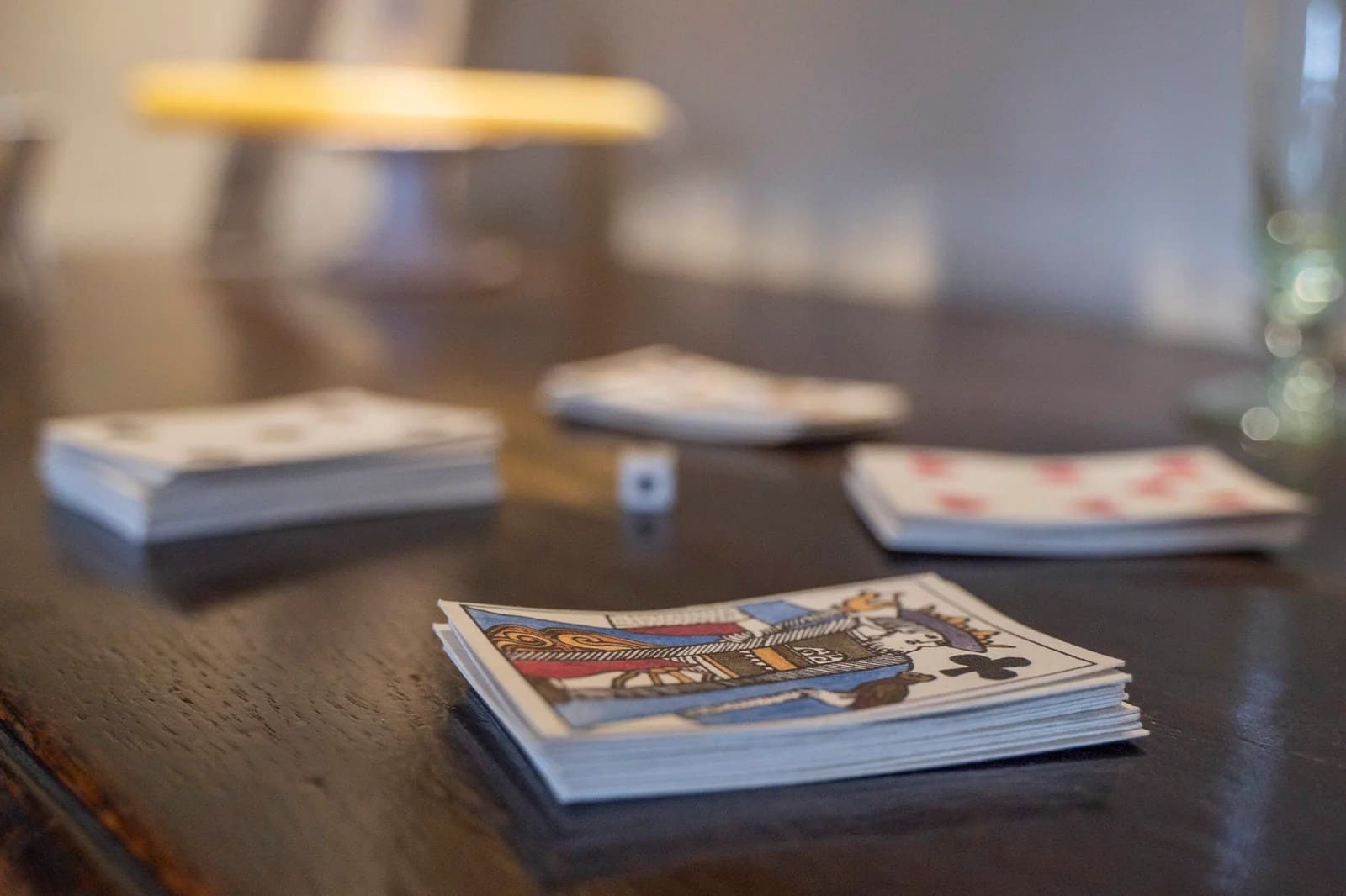 Playing cards on a table