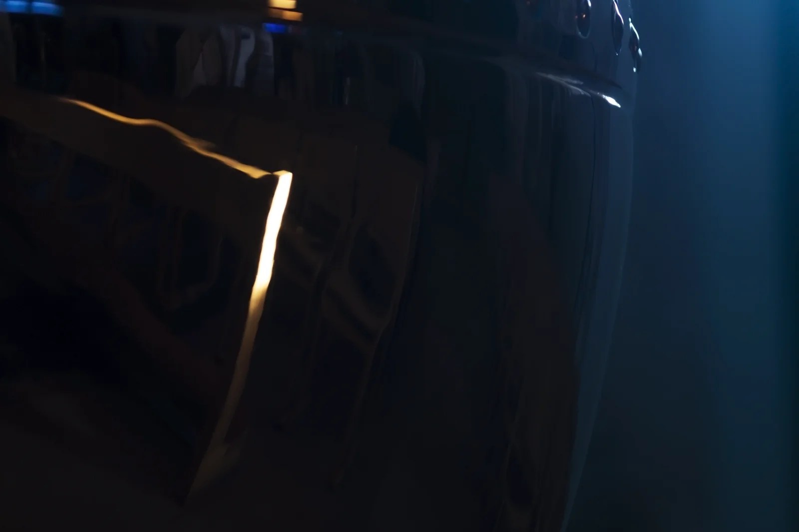 A blue tinged image of a font